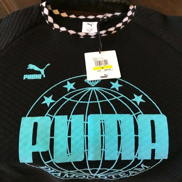 SOLD!! NWT $95 Puma Diamond Team Crew Sweatshirt M - Picture 5 of 8